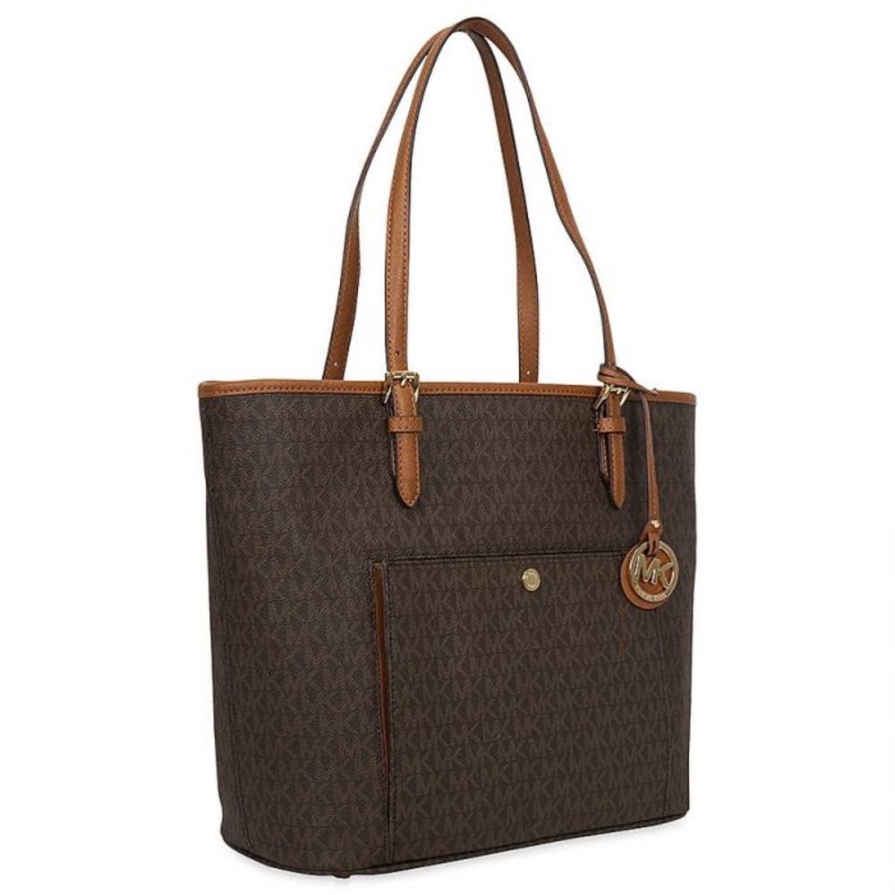 Michael Kors 30S7GTTT7B Brwn JS Monogram Logo Tote